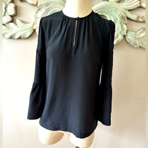 Jcrew Black Silk Blouse - Size 0